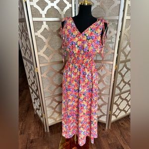 NWT. | C. cline Flora smocked waist | Maxi dress sleeveless